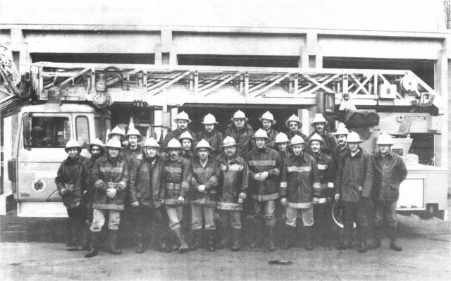 Les sapeurs Pompiers - Une partie de l'effectif en 1985